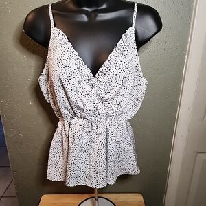 Polka Dot Sleeveless  Top
